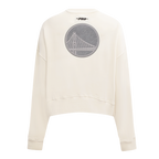 NBA GOLDEN STATE WARRIORS REVERSE FRENCH TERRY CHANDAIL À COL ROND EN MOLLETON POUR FEMME (COQUILLE D'ŒUF)