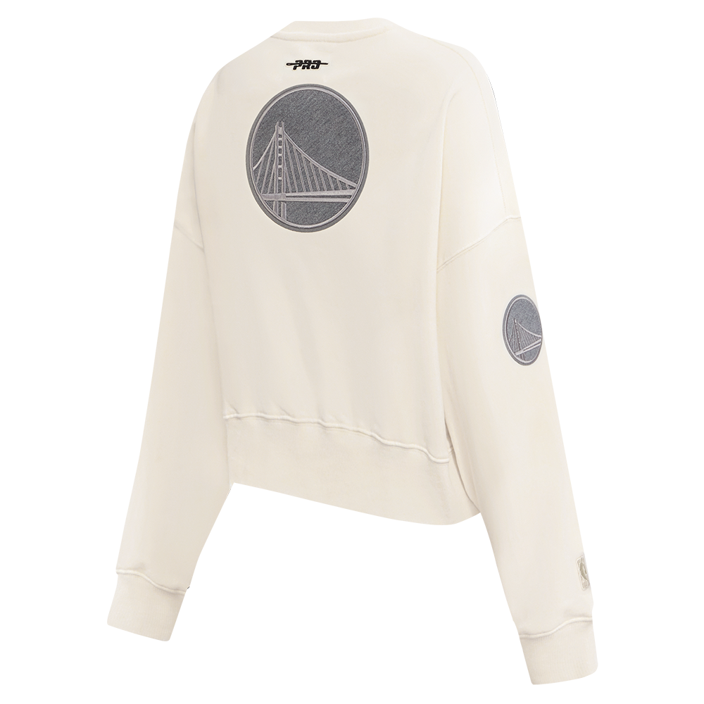 NBA GOLDEN STATE WARRIORS REVERSE FRENCH TERRY CHANDAIL À COL ROND EN MOLLETON POUR FEMME (COQUILLE D'ŒUF)