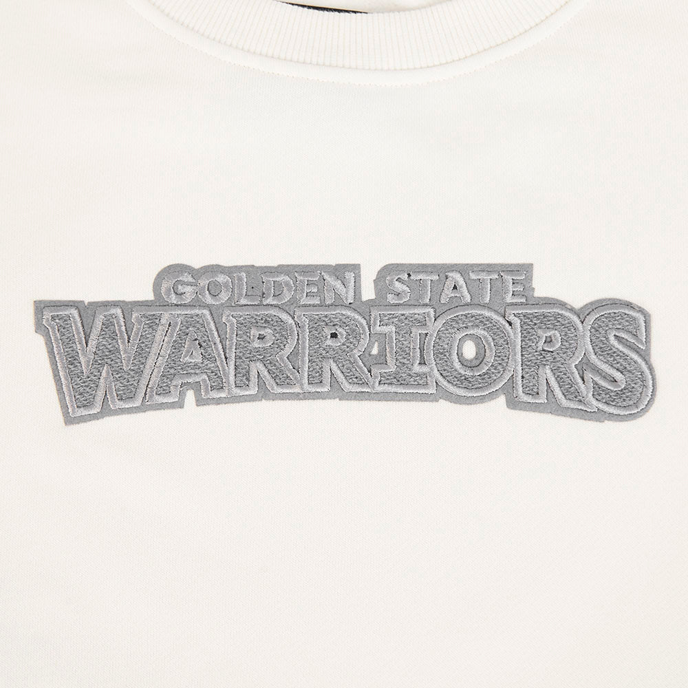 NBA GOLDEN STATE WARRIORS REVERSE FRENCH TERRY CHANDAIL À COL ROND EN MOLLETON POUR FEMME (COQUILLE D'ŒUF)