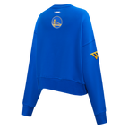 NBA GOLDEN STATE WARRIORS GAME DAY CLASSICS CHANDAIL À COL ROND EN MAILLE DOUBLE POUR FEMME (BLEU ROYAL)