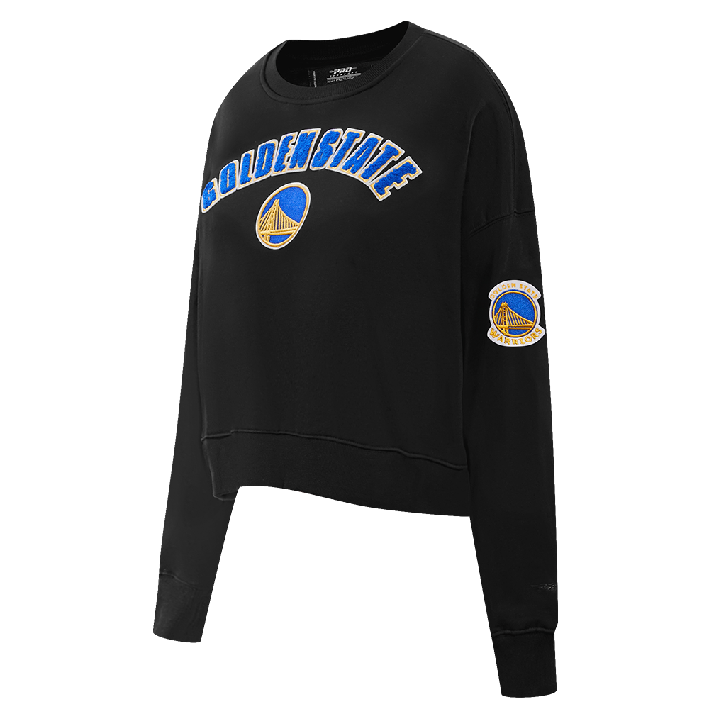 NBA GOLDEN STATE WARRIORS CLASSIC WOMEN'S CREWNECK (BLACK)