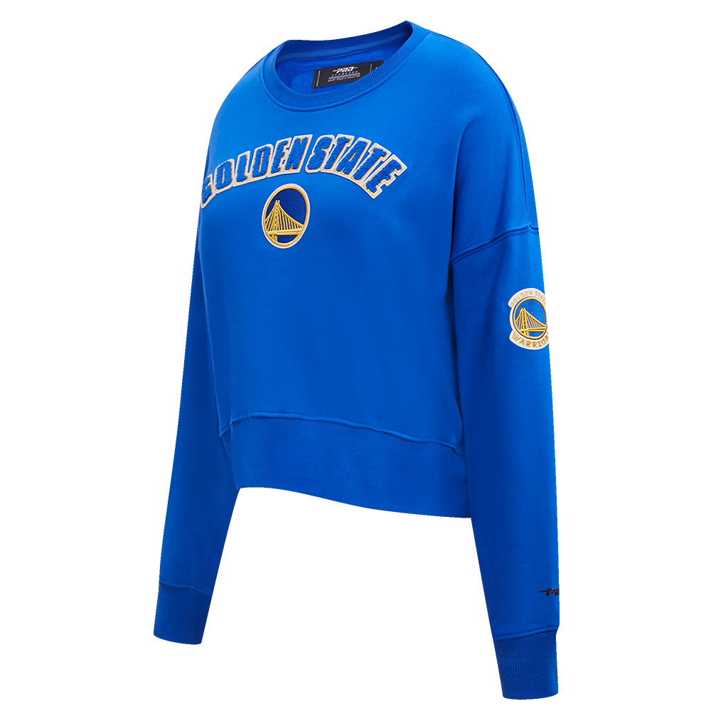 NBA GOLDEN STATE WARRIORS CLASSIC WOMEN'S CREWNECK (ROYAL BLUE)