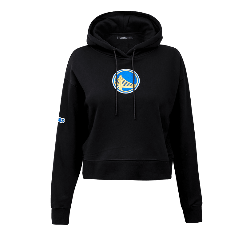 NBA GOLDEN STATE WARRIORS CLASSIC CHANDAIL À CAPUCHON COURT POUR FEMME (NOIR)