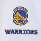 NBA GOLDEN STATE WARRIORS CLASSIC CHANDAIL À CAPUCHON COURT EN MOLLETON POUR FEMME (BLANC)