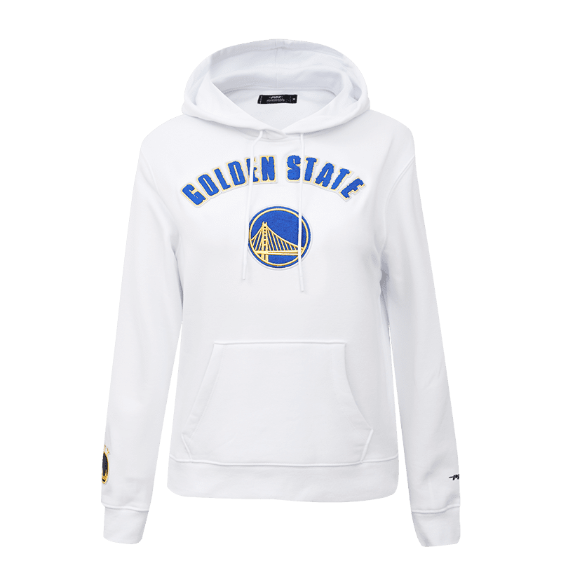 NBA GOLDEN STATE WARRIORS CLASSIC WOMEN'S PULLOVER HOODIE (WHITE)
