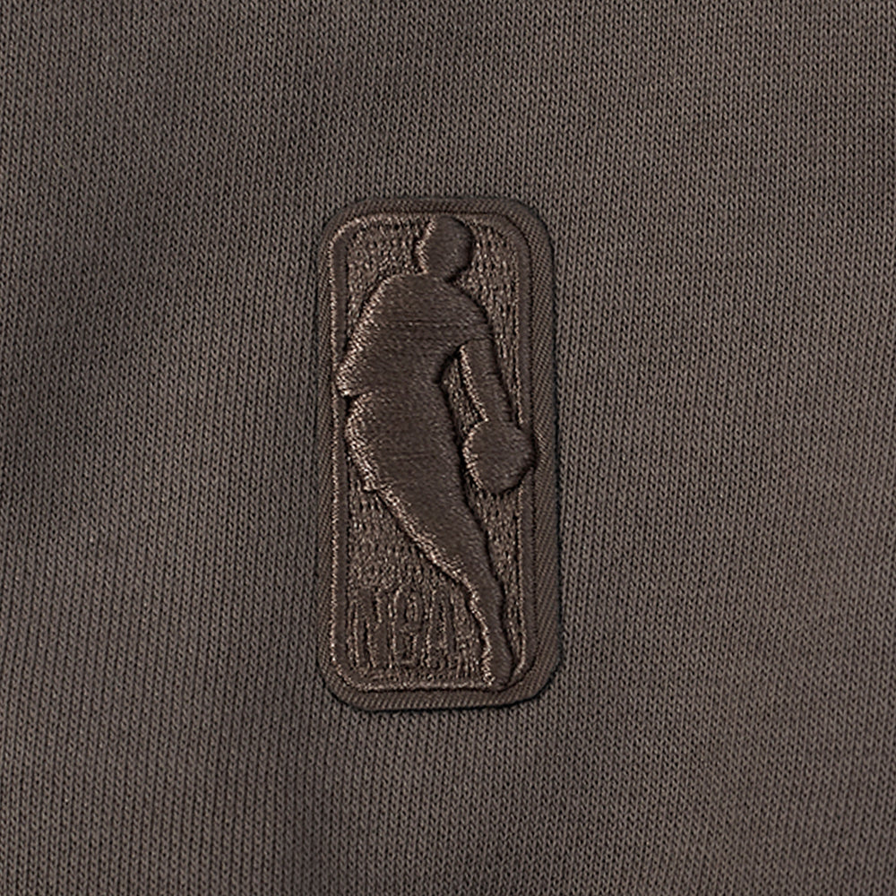 NBA GOLDEN STATE WARRIORS NEUTRAL CROPPED WOMEN'S PULLOVER HOODIE (DARK TAUPE)