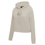 NBA GOLDEN STATE WARRIORS NEUTRAL CHANDAIL À CAPUCHON COURT POUR FEMME (TAUPE)