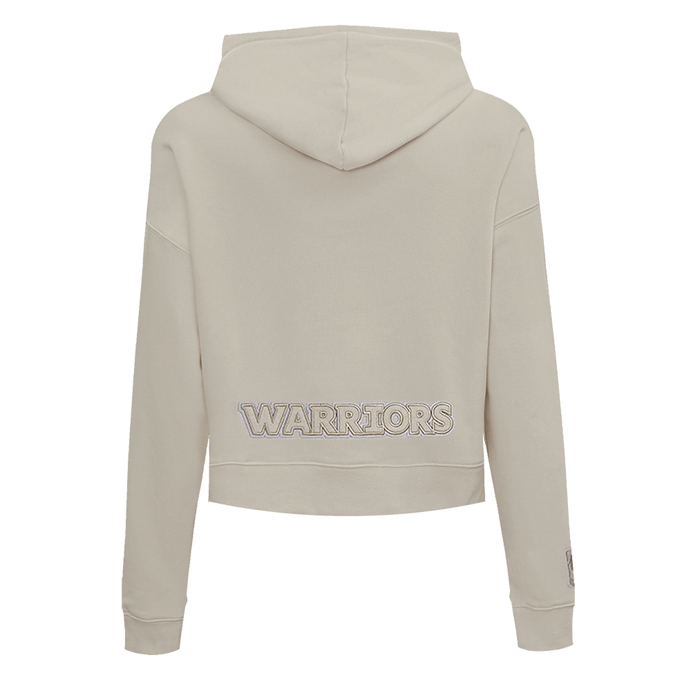 NBA GOLDEN STATE WARRIORS NEUTRAL CHANDAIL À CAPUCHON COURT POUR FEMME (TAUPE)