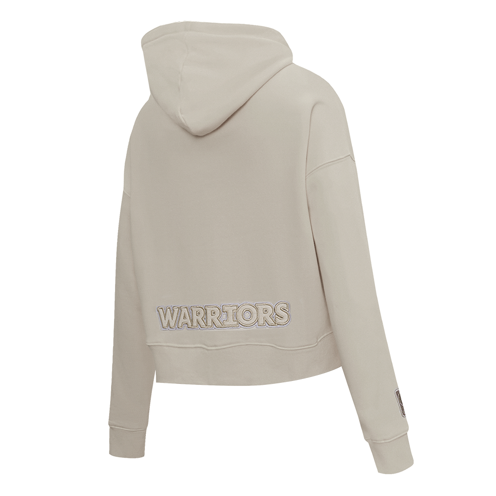 NBA GOLDEN STATE WARRIORS NEUTRAL CHANDAIL À CAPUCHON COURT POUR FEMME (TAUPE)