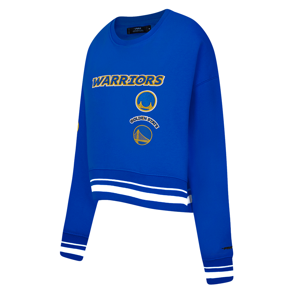 NBA GOLDEN STATE WARRIORS RETRO CLASSIC WOMEN'S CREWNECK (ROYAL BLUE)