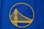 NBA GOLDEN STATE WARRIORS SCRIPT TAIL WOMEN'S WOOL VARSITY JACKET (ROYAL BLUE/WHITE)