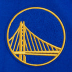 NBA GOLDEN STATE WARRIORS RETRO CLASSIC WOMEN'S RIB WOOL VARSITY JACKET (ROYAL BLUE/WHITE)