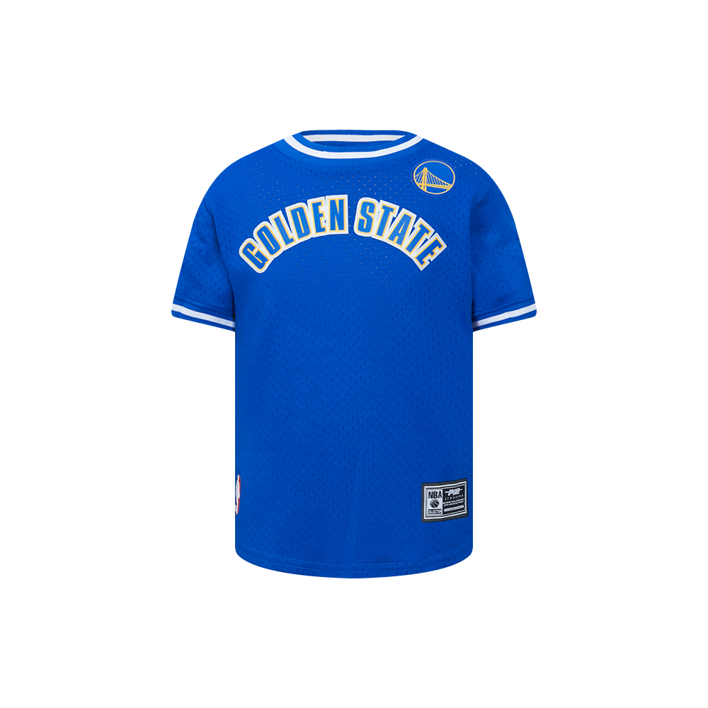 NBA GOLDEN STATE WARRIORS CLASSIC LITTLE BOY'S SHORT SLEEVE MESH TEE (ROYAL BLUE)