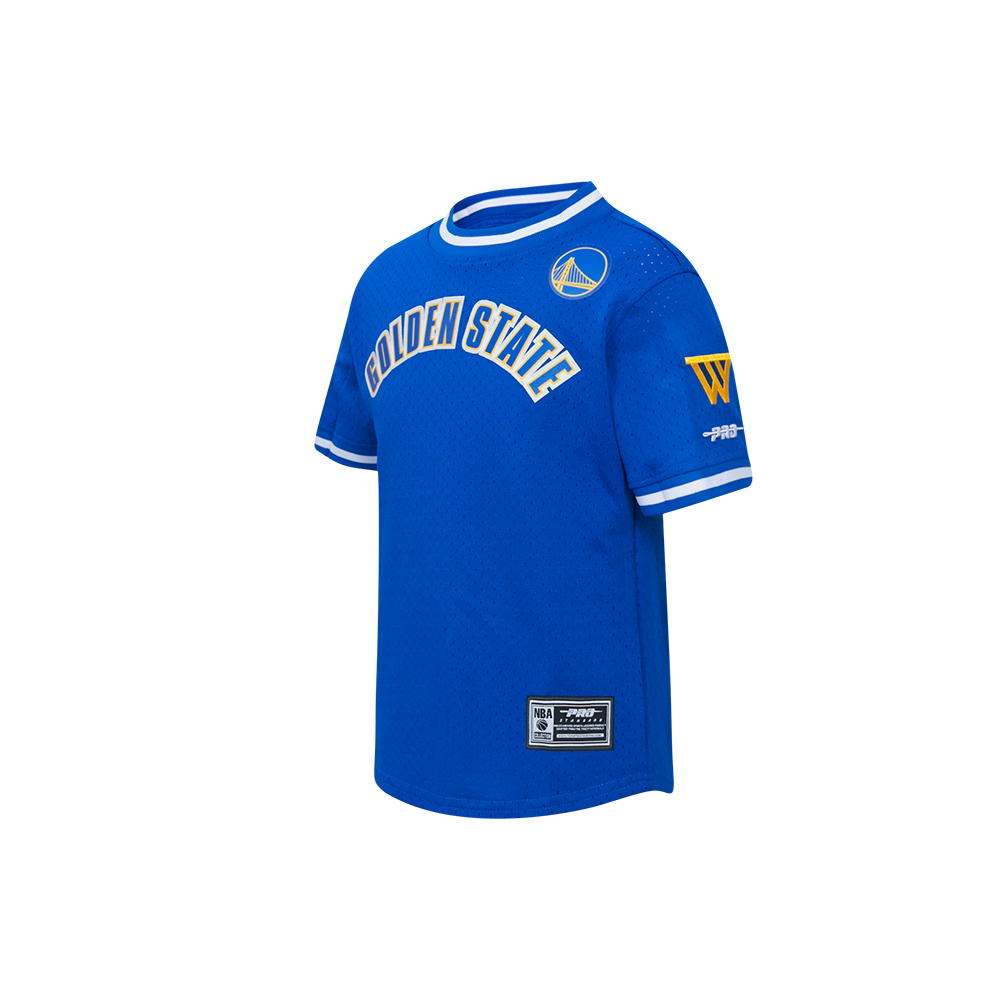NBA GOLDEN STATE WARRIORS CLASSIC LITTLE BOYS SHORT SLEEVE MESH TEE (ROYAL BLUE)