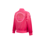 NBA GOLDEN STATE WARRIORS TRIPLE PINK LITTLE GIRL'S SATIN JACKET (BEETROOT PURPLE)