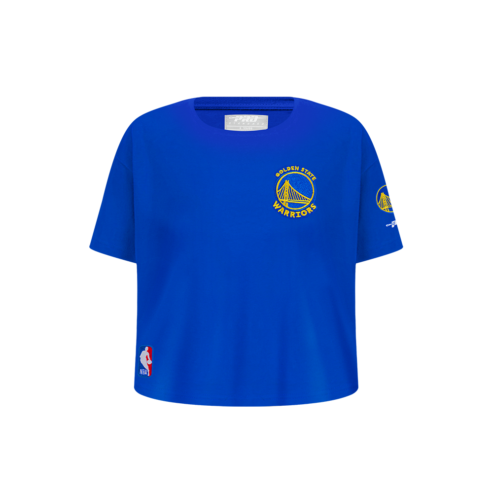 NBA GOLDEN STATE WARRIORS CLASSIC LITTLE GIRL'S SHORT SLEEVE BOXY TEE (ROYAL BLUE)