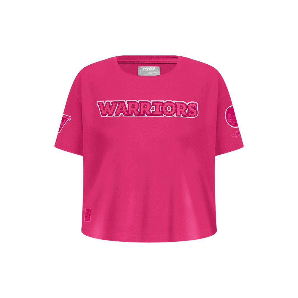 NBA GOLDEN STATE WARRIORS TRIPLE PINK LITTLE GIRL'S SHORT SLEEVE BOXY TEE (BEETROOT PURPLE)