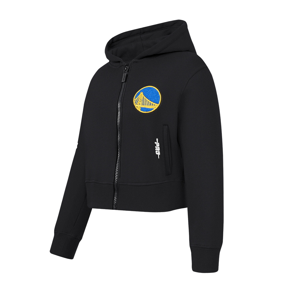 NBA GOLDEN STATE WARRIORS CLASSIC LITTLE GIRLS  FLEECE FULL ZIP HOODIE (ROYAL BLUE)