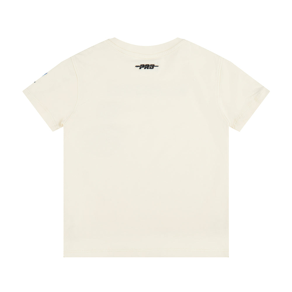 NBA GOLDEN STATE WARRIORS RETRO CLASSIC TODDLER BOYS SHORT SLEEVE TAPING TEE (EGGSHELL/ROYAL BLUE)