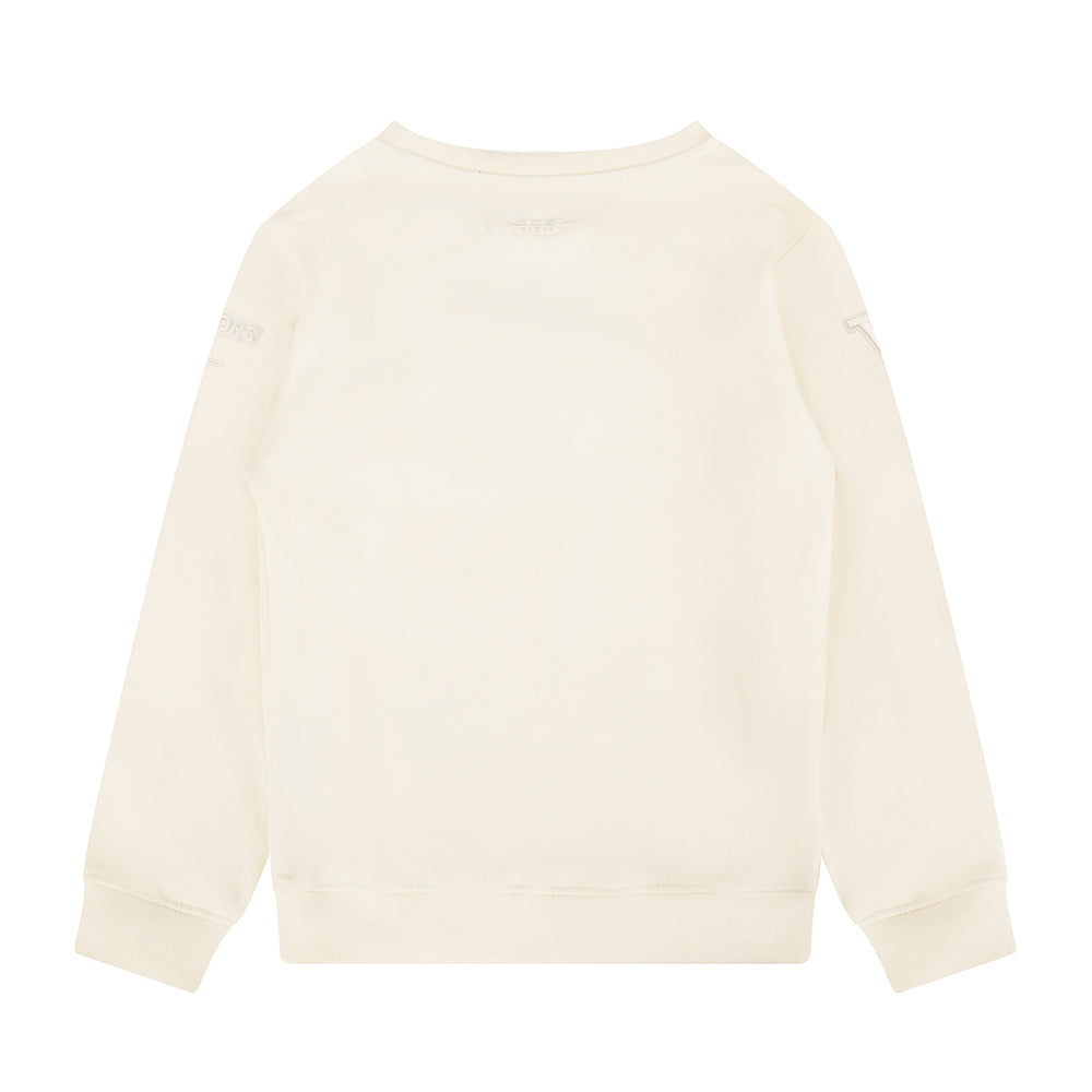 NBA GOLDEN STATE WARRIORS NEUTRAL TODDLER BOYS FLEECE CREWNECK (EGGSHELL)