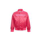 NBA GOLDEN STATE WARRIORS TRIPLE PINK TODDLER GIRL'S SATIN JACKET (BEETROOT PURPLE)