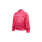 NBA GOLDEN STATE WARRIORS TRIPLE PINK TODDLER GIRL'S SATIN JACKET (BEETROOT PURPLE)
