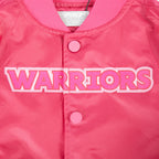NBA GOLDEN STATE WARRIORS TRIPLE PINK TODDLER GIRL'S SATIN JACKET (BEETROOT PURPLE)