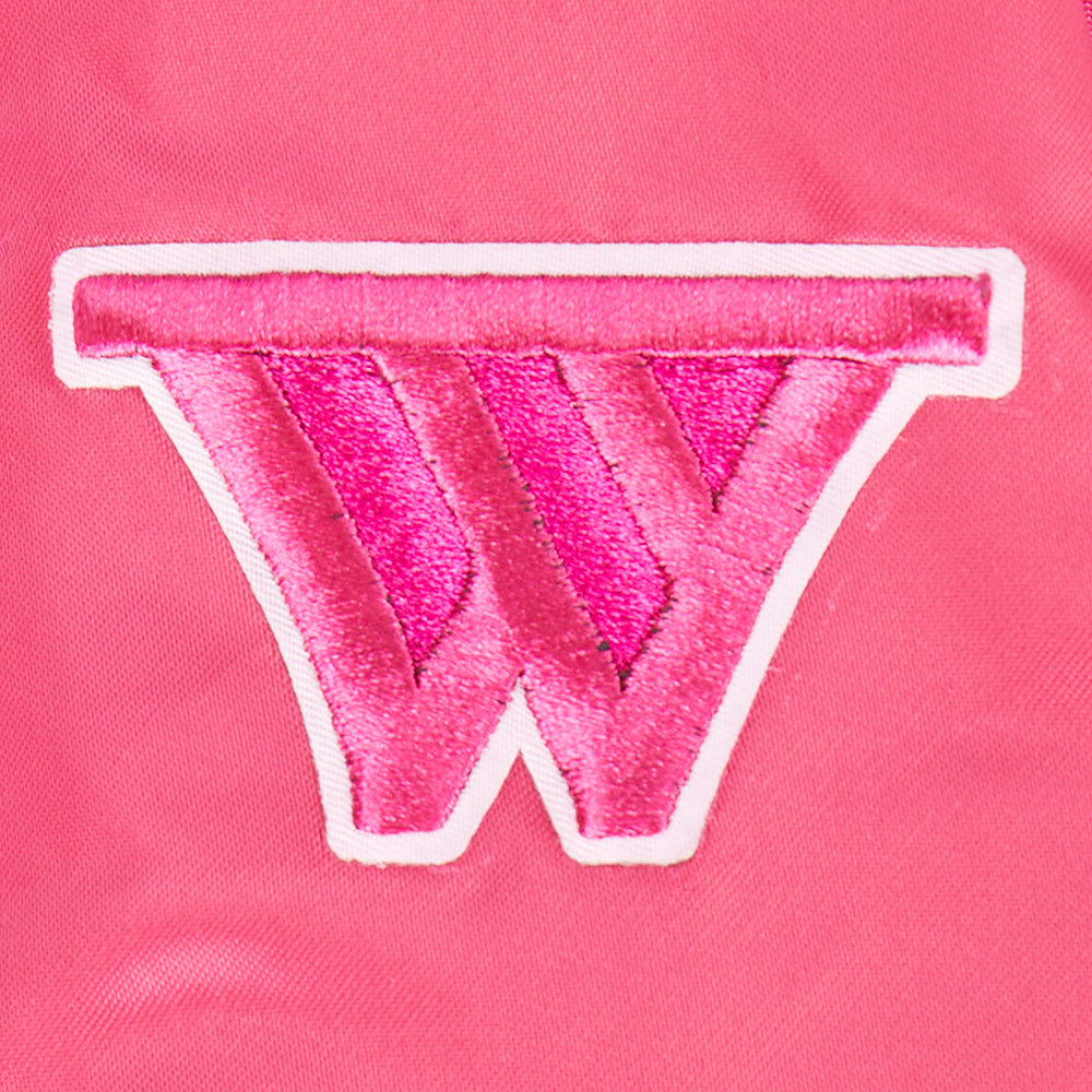NBA GOLDEN STATE WARRIORS TRIPLE PINK TODDLER GIRL'S SATIN JACKET (BEETROOT PURPLE)
