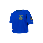 NBA GOLDEN STATE WARRIORS CLASSIC TODDLER GIRL'S SS BOXY TEE (ROYAL BLUE)