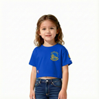 NBA GOLDEN STATE WARRIORS CLASSIC TODDLER GIRL'S SS BOXY TEE (ROYAL BLUE)