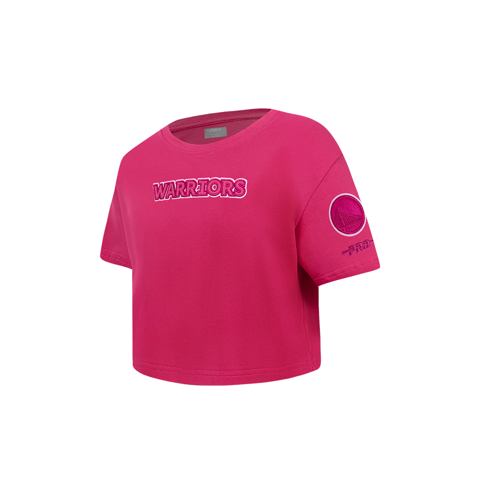 NBA GOLDEN STATE WARRIORS TRIPLE PINK TODDLER GIRLS SHORT SLEEVE BOXY TEE (BEETROOT PURPLE)