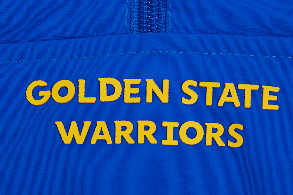 NBA GOLDEN STATE WARRIORS CLASSIC WIND BLOUSON TISSÉ À DEMI-FERMETURE À GLISSIÈRE POUR FEMME (BLEU ROYAL)