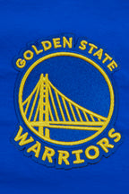 NBA GOLDEN STATE WARRIORS CLASSIC WIND BLOUSON TISSÉ À DEMI-FERMETURE À GLISSIÈRE POUR FEMME (BLEU ROYAL)