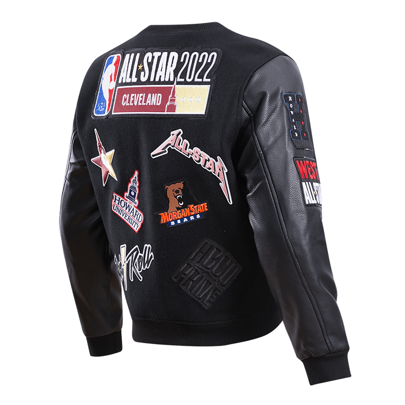 NBA HBCU ALL STAR EAST/WEST LOGO MEN'S VARSITY JACKET (BLACK)