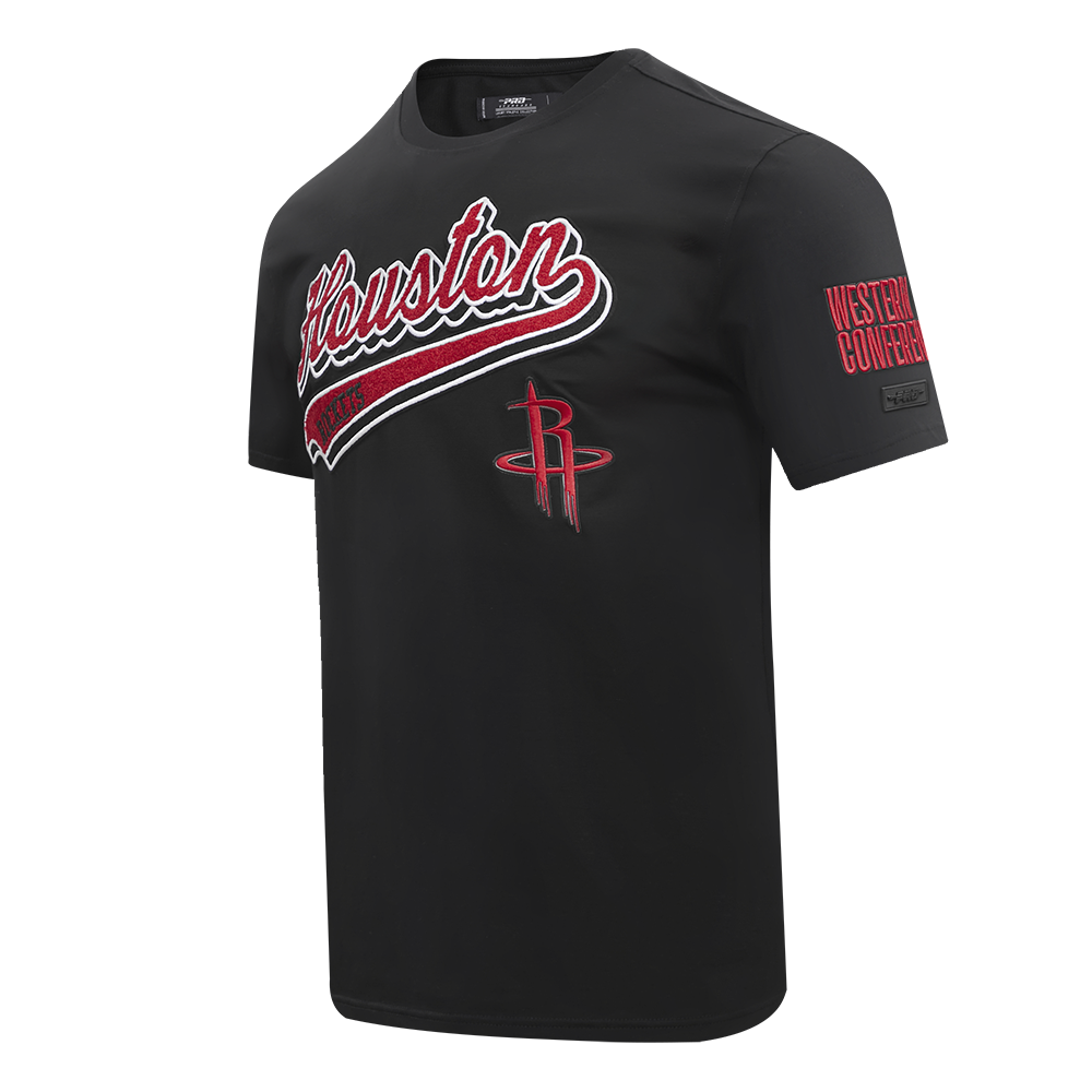 NBA HOUSTON ROCKETS SCRIPT TAIL MEN'S   TEE (BLACK)