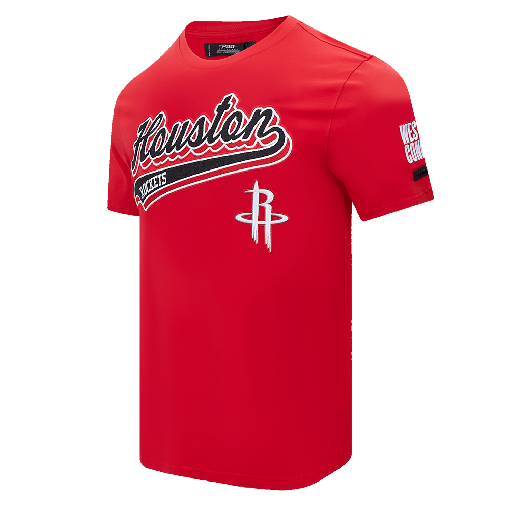 NBA HOUSTON ROCKETS SCRIPT TAIL MEN'S   TEE (RED)
