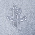 NBA HOUSTON ROCKETS REVERSE FRENCH TERRY T-SHIRT EN JERSEY DE COTON À ÉPAULES TOMBANTES POUR HOMME (GRIS CHINÉ FONCÉ)