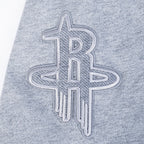 NBA HOUSTON ROCKETS REVERSE FRENCH TERRY T-SHIRT EN JERSEY DE COTON À ÉPAULES TOMBANTES POUR HOMME (GRIS CHINÉ FONCÉ)