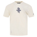 NBA HOUSTON ROCKETS REVERSE FRENCH TERRY T-SHIRT EN JERSEY DE COTON À ÉPAULES TOMBANTES POUR HOMME (COQUILLE D'ŒUF)
