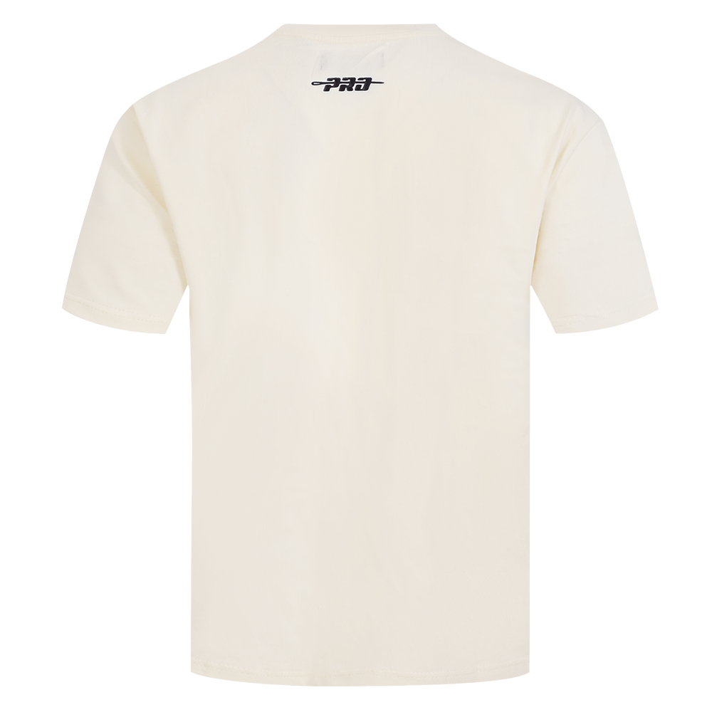 NBA HOUSTON ROCKETS REVERSE FRENCH TERRY T-SHIRT EN JERSEY DE COTON À ÉPAULES TOMBANTES POUR HOMME (COQUILLE D'ŒUF)