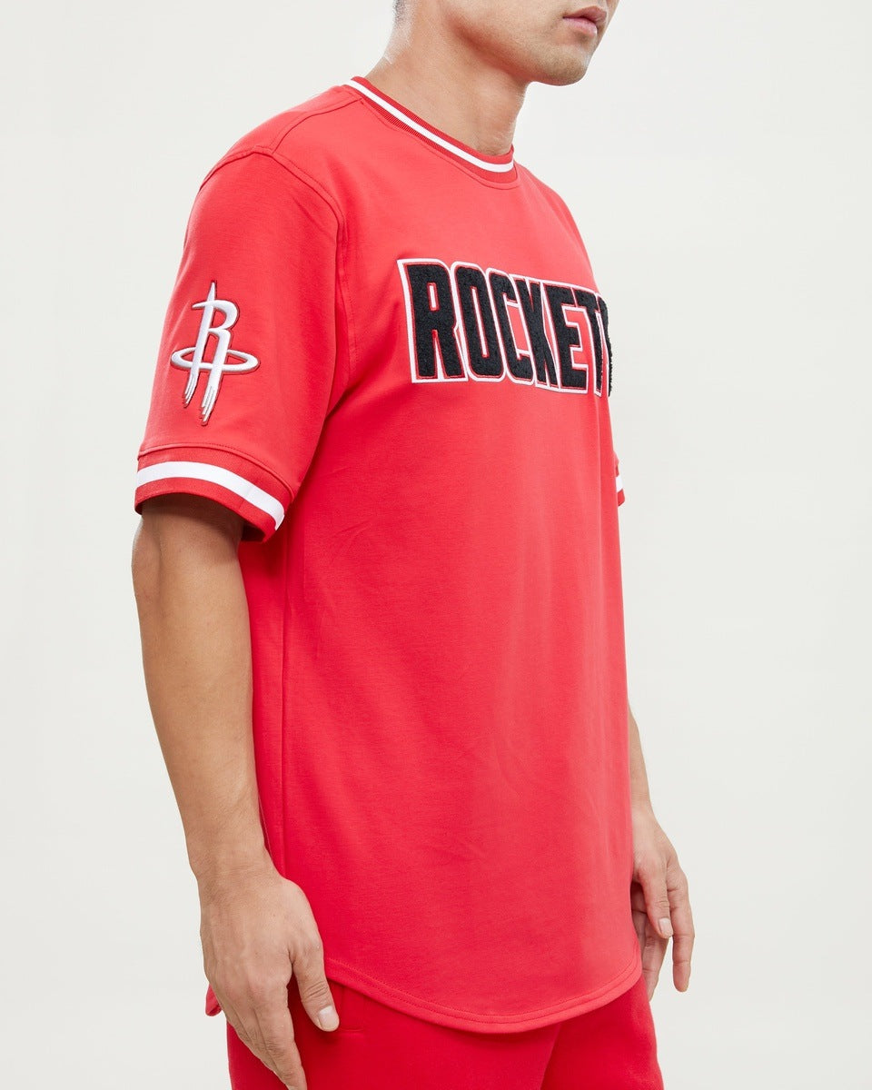 NBA HOUSTON ROCKETS CLASSIC CHENILLE MEN'S TEE (RED)