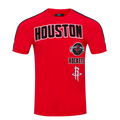 NBA HOUSTON ROCKETS RETRO CLASSIC T-SHIRT À RAYURES POUR HOMME (ROUGE/NOIR)