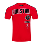 NBA HOUSTON ROCKETS RETRO CLASSIC T-SHIRT À RAYURES POUR HOMME (ROUGE/NOIR)