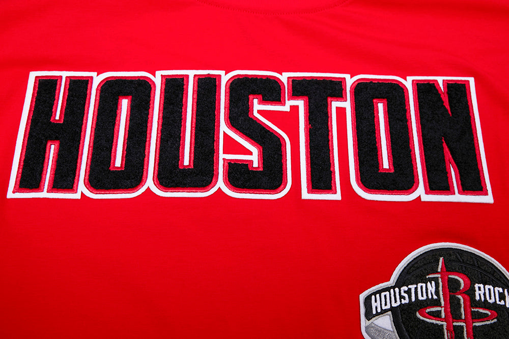 NBA HOUSTON ROCKETS RETRO CLASSIC T-SHIRT À RAYURES POUR HOMME (ROUGE/NOIR)