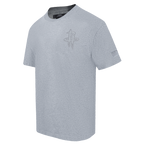 NBA HOUSTON ROCKETS NEUTRAL MEN'S DROP SHOULDER TEE (DARK HEATHER GRAY)