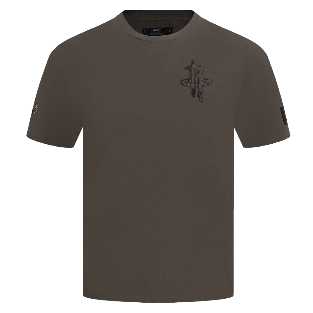 NBA HOUSTON ROCKETS NEUTRAL T-SHIRT À ÉPAULES TOMBANTES POUR HOMME (TAUPE FONCÉ)