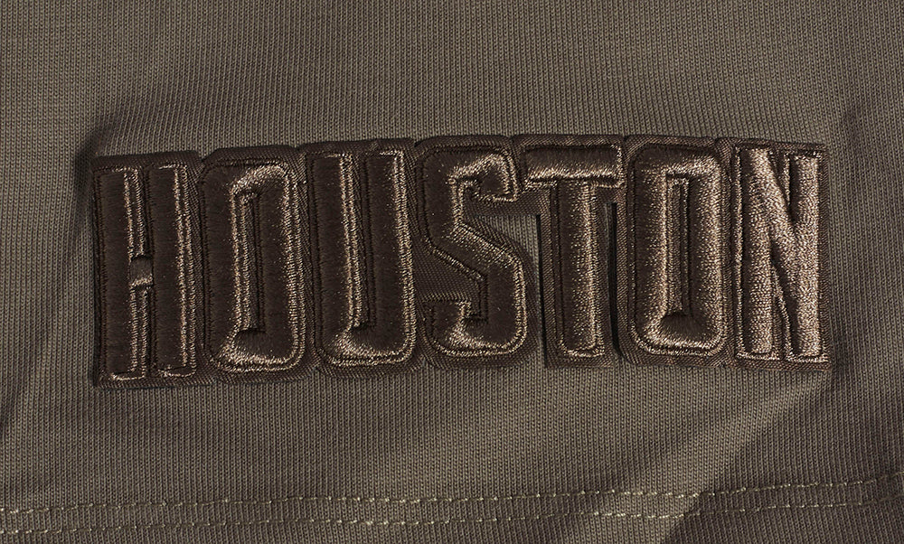 NBA HOUSTON ROCKETS NEUTRAL T-SHIRT À ÉPAULES TOMBANTES POUR HOMME (TAUPE FONCÉ)