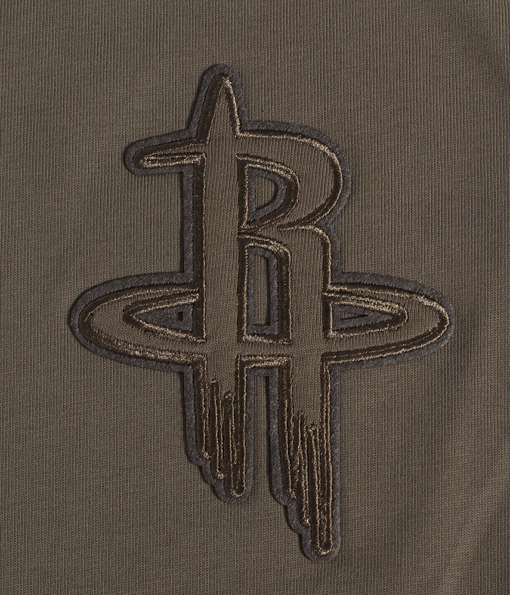 NBA HOUSTON ROCKETS NEUTRAL T-SHIRT À ÉPAULES TOMBANTES POUR HOMME (TAUPE FONCÉ)