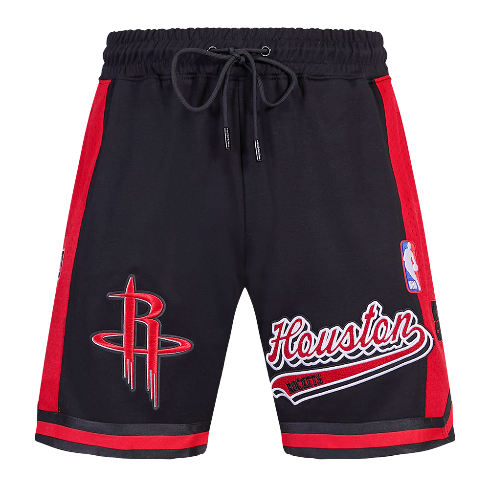 NBA HOUSTON ROCKETS SCRIPT TAIL MEN'S DOUBLE KNIT 2.0 SHORT (BLACK/RED)