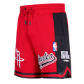 NBA HOUSTON ROCKETS SCRIPT TAIL MEN'S DOUBLE KNIT 2.0 SHORT (RED/BLACK)